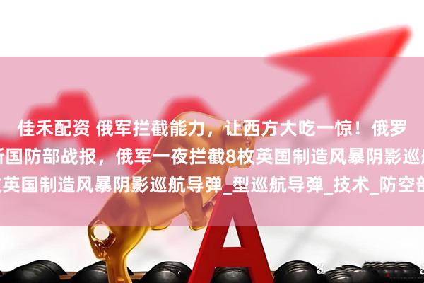 佳禾配资 俄军拦截能力，让西方大吃一惊！俄罗斯卫星网报道，俄罗斯国防部战报，俄军一夜拦截8枚英国制造风暴阴影巡航导弹_型巡航导弹_技术_防空部队